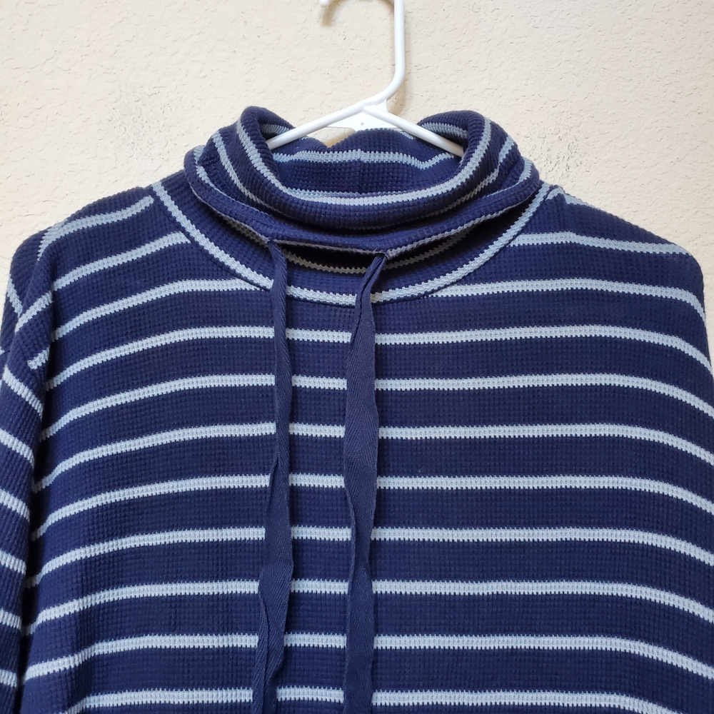 Pact 100% Orangic Cotton Waffle Knit Cowl Neck Pullover. Size Large - Picture 3 of 7